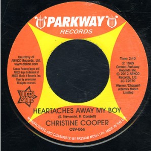 Cooper, Christine 'Heartaches Away My Boy + S.O.S. (Heart In Distress)  7"