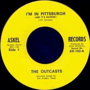 Outcasts 'I'm In Pittsburgh And It's Raining' + 'Route 66'  7"