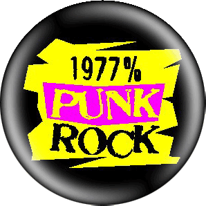 Button '1977% Punk Rock' black