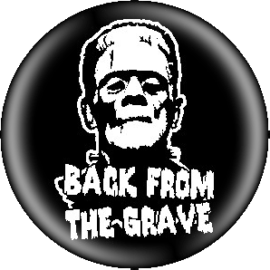 Button 'Back From The Grave' black