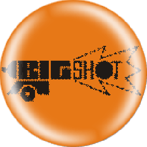 Button 'Big Shot - orange' *Ska*