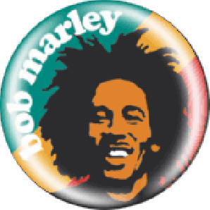 Button 'Bob Marley 1' *Reggae*