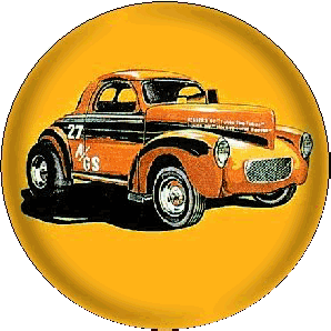 Button 'Hot Rod' orange