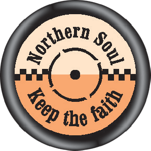 Button 'Northern Soul - Keep The Faith' black