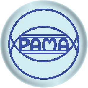 Button 'Pama - Blue'