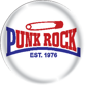 Button 'Punk Rock Est. 1976' white