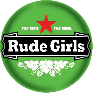 Button 'Rude Girls' green