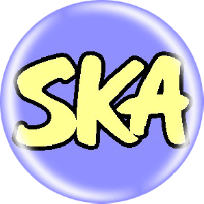 Button 'SKA - blue/yellow' *Ska*