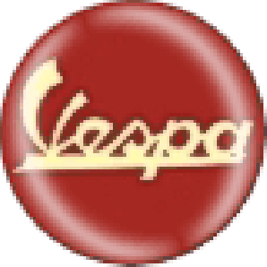 Button 'Vespa - Old Logo' burgundy