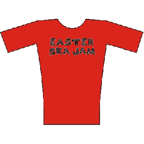 Girlie Shirt 'Easter Ska Jam' red, sizes medium, large