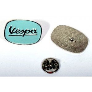 Pin 'Vespa' oldschool logo, blue