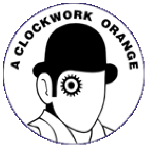 PVC sticker 'Clockwork Orange - round'