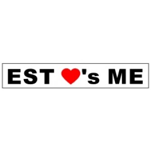 PVC sticker 'EST - EST Loves Me - angular'
