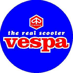PVC sticker 'Vespa' round