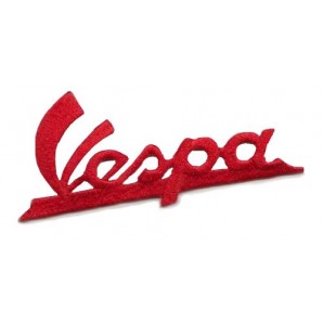patch 'Vespa logo lettering' red