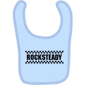 baby bib 'Rocksteady' light blue