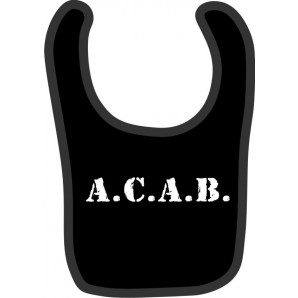 baby bib 'A.C.A.B.' black