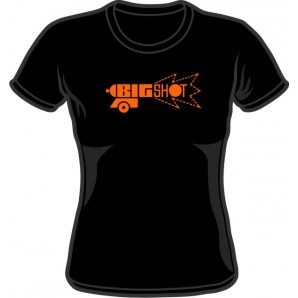 Girlie Shirt 'Big Shot' black, all sizes