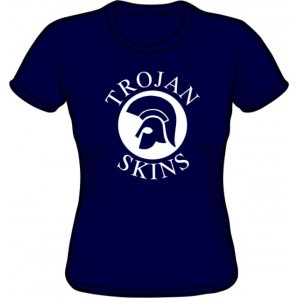 Girlie Shirt 'Trojan Skins' - navy blue, all sizes