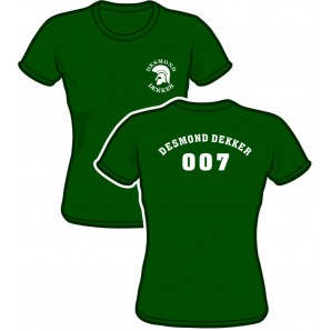 Girlie Shirt 'Desmond Dekker - 007' green, all sizes