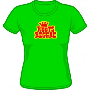 Girlie Shirt 'Roots Reggae' kelly green - sizes S - 2XL