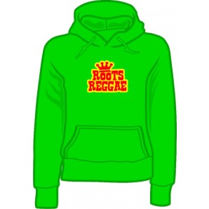 girlie hooded jumper 'Roots Reggae' kelly green, all sizes