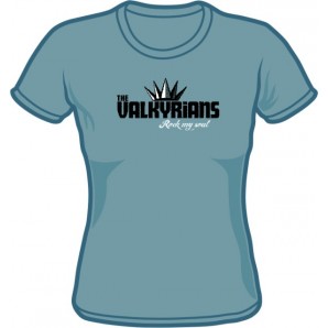 Girlie Shirt 'Valkyrians' steel blue, sizes small - XXL