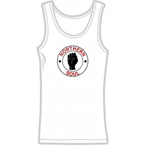 Girlie tanktop 'Northern Soul' white, all sizes