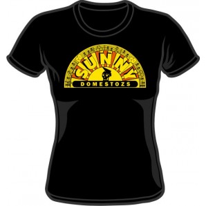Girlie Shirt 'Sunny Domestozs' black - skull, all sizes