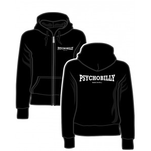 Girlie Zipper Jacket 'Psychobilly Made In Hell' black, sizes S - XL