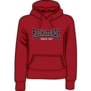 girlie hooded jumper 'Rocksteady Since 1967' burgundy, all sizes