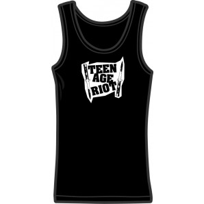 Girlie tanktop 'Teenage Riot' black, all sizes