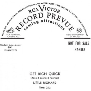 Little Richard 'Get Rich Quick' + 'Thinkin’ ‘bout My Mother' 7"