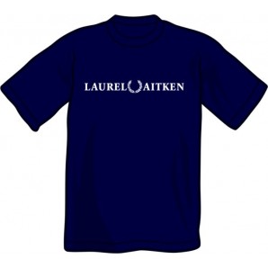 T-Shirt 'Laurel Aitken' flock navy, size S