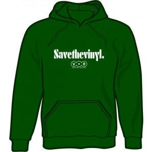 hooded jumper 'Save The Vinyl - V.O.R. green' all sizes