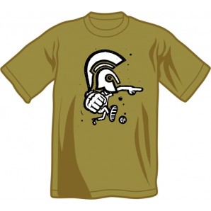 T-Shirt 'CHema Skandal! - Trojan Warrior' olive - sizes S, XXL