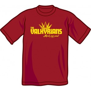 T-Shirt 'Valkyrians' burgundy, sizes S - XXL