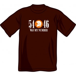 T-Shirt '54 - 46 Was My Number' chocolate brown - sizes S - XXL