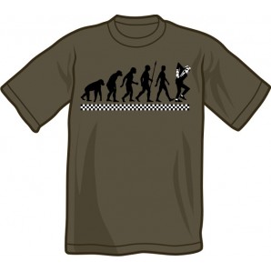 T-Shirt 'Evolution Of Ska' charcoal - size S