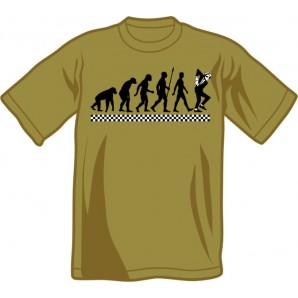 T-Shirt 'Evolution Of Ska' olive green - size S