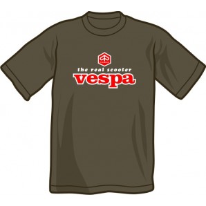 T-Shirt 'Vespa - The Real Scooter' olive all sizes