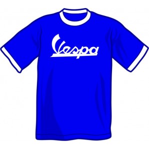 T-Shirt 'Vespa' - ringer blue, all sizes