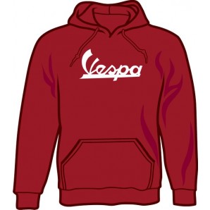 hooded jumper 'Vespa - Vintage Logo' burgundy, all sizes