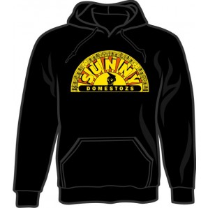 Hooded Jumper 'Sunny Domestozs' black - skull, all sizes