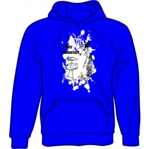 hooded jumper 'Sunny Domestozs - rat' blue, all sizes