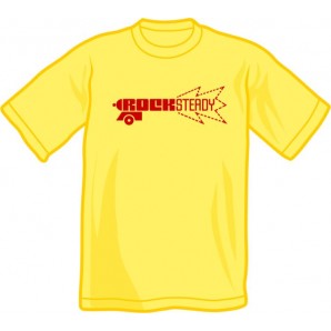 T-Shirt 'Rocksteady Gun'pale yellow, size S