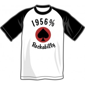 t-shirt '1956% Rockabilly' baseball shirt' all sizes