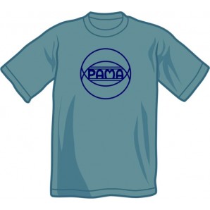 T-shirt 'Pama Records' steel blue, all sizes
