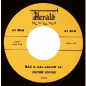 Lightnin' Hopkins 'Had A Gal Named Sal' + 'Movin’ On Out Boogie'  7"