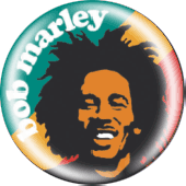 Button 'Bob Marley 1' *Reggae*